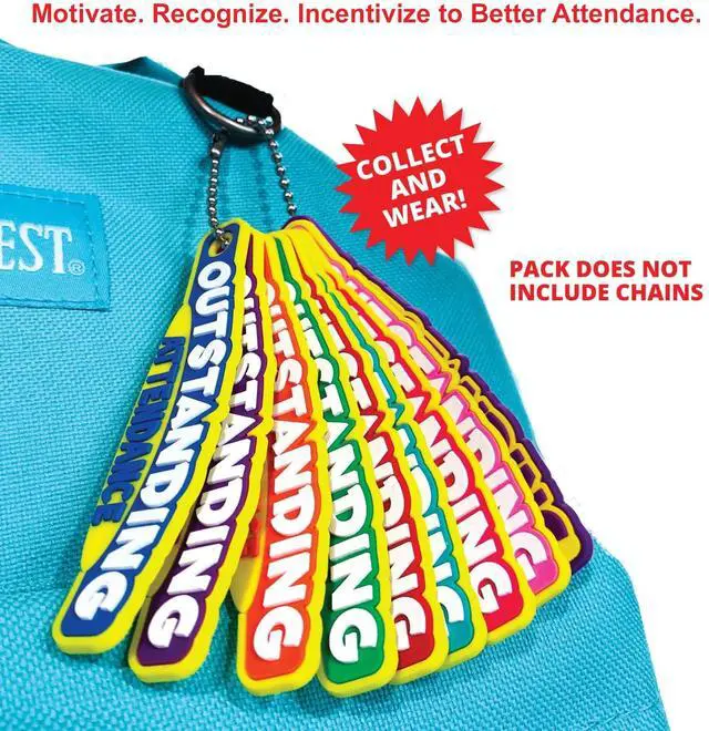 Alt view image 3 of 4 - Brag Sticks Outstanding Attendance Value Pack: Wearable Incentives to Increase Student Attendance 225 Sticks (25 Sticks for Each Design)