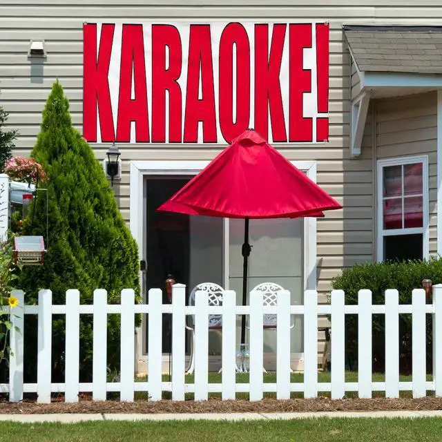Alt view image 3 of 6 - Vinyl Banner Multiple Sizes Karaoke! Outdoor Advertising Printing Lifestyle Outdoor Weatherproof Industrial Yard Signs Red 10 Grommets 60x144Inches