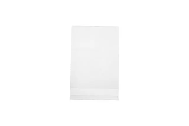 Alt view image 5 of 6 - Clear Acrylic Sign Holder 4 x 6 - Clear Slanted Sign Holder - Premium Acrylic Sign Holder for Office, Retail, Tradeshow and Home Use (100)