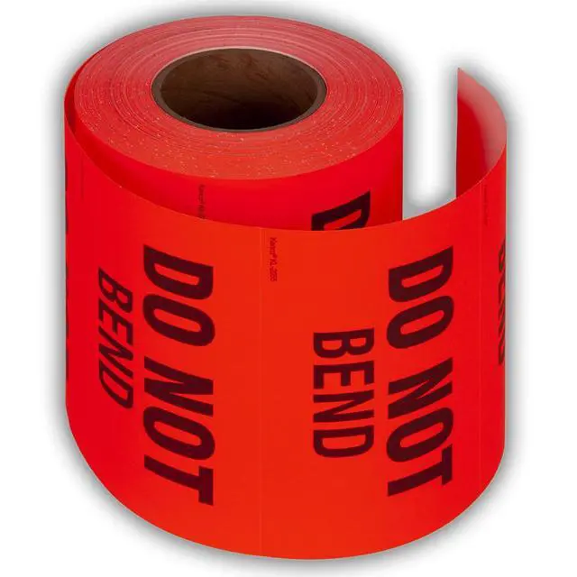 Alt view image 2 of 5 - 3" X 5" Do not Bend Fluorescent Shipping Label Stickers for Shipping and Packing - 500 Adhesive Labels Per Roll (10 Pack)