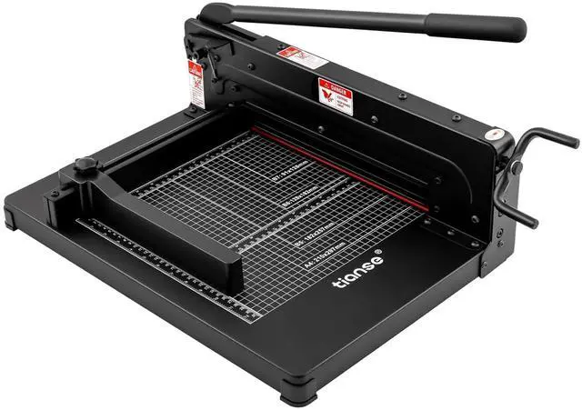 Main image of Heavy Duty Guillotine Paper Cutter A4 12" Guillotine Paper Cutter 400 Sheet Capacity Solid Steel Construction with Double Safety Protection Perfect for Trimming Paper Cardstock Matboard Black
