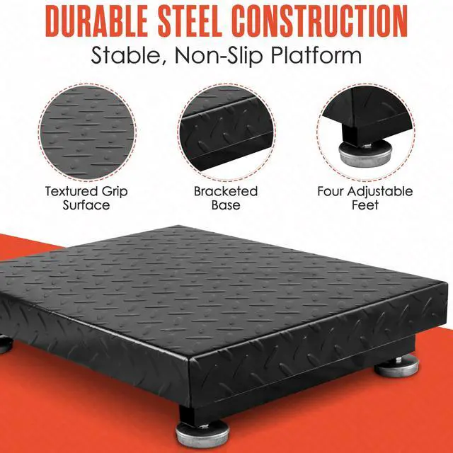 Alt view image 7 of 7 - Industrial Scale, Platform Scale, 600 LB, Large, Weight Machine for Luggage, Shipping, Packages, Floor, Commercial, Heavy Duty, Box, Postal, Laundry, Warehouse, Luggage Weighing, Digital