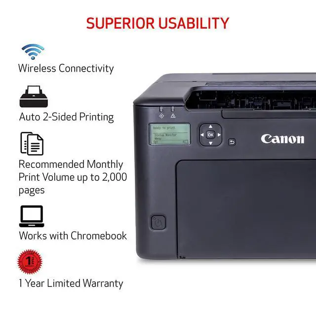 Alt view image 6 of 7 - imageCLASS LBP122dw - Monochrome Duplex Wireless Laser Printer, Single Function, Home Office, Mobile Ready, 30 PPM, Black