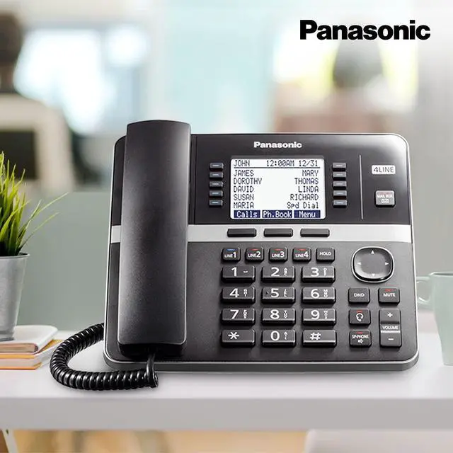 Alt view image 5 of 7 - Office Phone, Corded Extension Desk Phone Accessory to Connect Wirelessly to Expandable Base Station - KX-TGWA40B (Black)