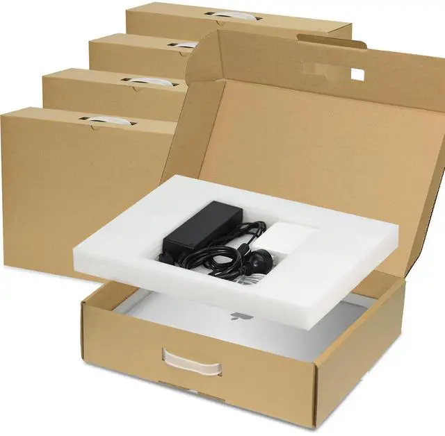 Main image of 5-Pack Laptop Box with Protection Foam, Handmade Laptop Sleevess, Cardboard Laptop Shipping Box, Secure Mailer Box for up to 17.3 Inches Notebook Computer