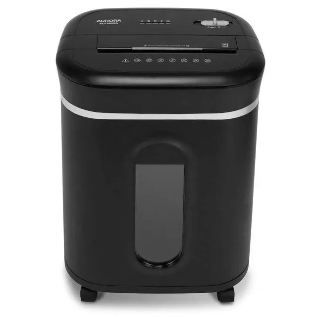 Alt view image 2 of 6 - Anti-Jam 14-Sheet Crosscut Paper/CD and Credit Card Shredder/with 6-Gallon pullout Basket 120 Minutes Continuous Run Time