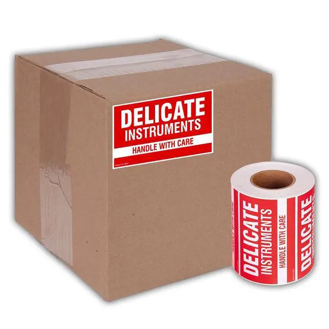 Alt view image 5 of 5 - 3" X 5" Do not Drop Fluorescent Shipping Label Stickers for Shipping and Packing - 500 Adhesive Labels Per Roll (10 Pack)