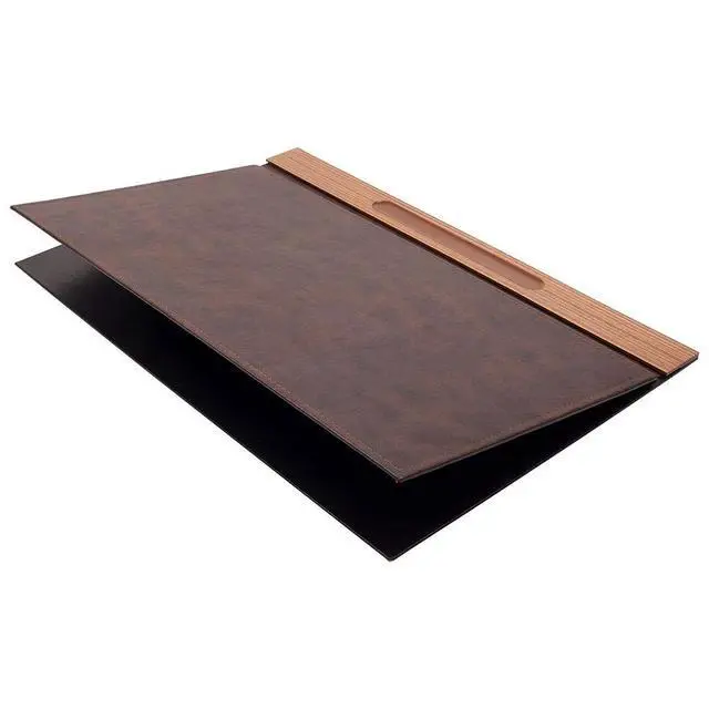 Alt view image 4 of 7 - Wooden Desk Set - Desk Organizer Set - 11 Accessories - Desk Office Organizer - Document Tray - Office Desk Accessories - Desk Pad - Desktop Storage - 11 PCS (Brown)