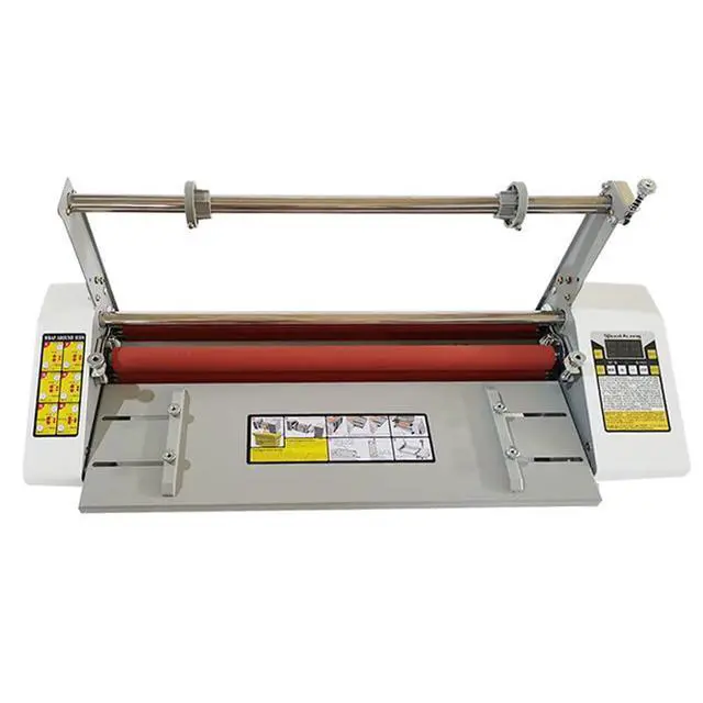 Alt view image 3 of 6 - Hot Cold Roll Laminator Singe Doubel Side Thermal Laminator Laminating Machine with Digital Display Speed Adjustable Temperature 0-180 Adjusted 13inch/330mm A3+