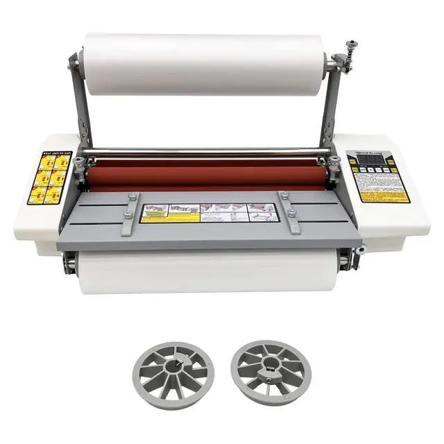 Alt view image 6 of 6 - Hot Cold Roll Laminator Singe Doubel Side Thermal Laminator Laminating Machine with Digital Display Speed Adjustable Temperature 0-180 Adjusted 13inch/330mm A3+