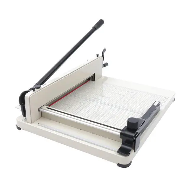 Alt view image 2 of 7 - 17 Inch Heavy Duty Paper Cutter Guillotine Paper Cutter Guillotine Paper Slicer Trimmer A3 0.1-36mm Cutting Thickness for Cardstock Card Fabric Soft Pvc Office Home School with Metal Base