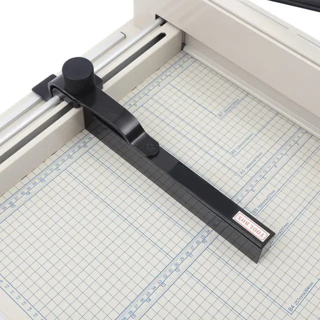 Alt view image 5 of 7 - 17 Inch Heavy Duty Paper Cutter Guillotine Paper Cutter Guillotine Paper Slicer Trimmer A3 0.1-36mm Cutting Thickness for Cardstock Card Fabric Soft Pvc Office Home School with Metal Base