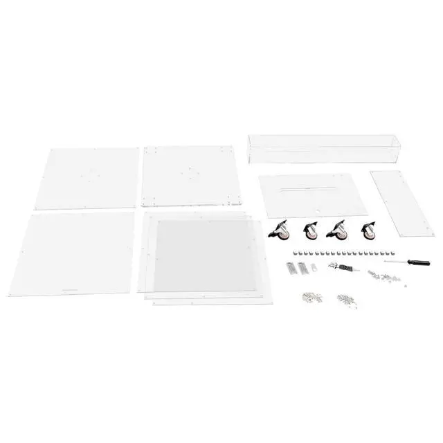 Alt view image 5 of 7 - Acrylic Suggestion Box with Lock, Floor Standing Ballot Box, 14x14 Inch Clear Acrylic Donation Box with Wheels & Bar Hole Shape, Feedback Box for Office, Church, Restaurant, Hotel, Event
