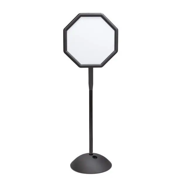 Alt view image 5 of 6 - Write Way Dry Erase Board Octagon Shape Sign, Dual-Sided and Magnetic for Indoor and Outdoor Use, 65"in Height, Black