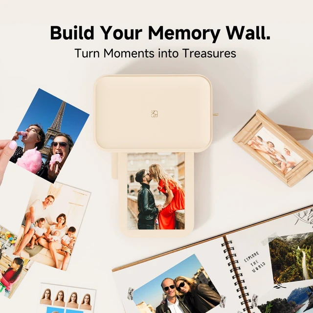 Alt view image 7 of 7 - Photo Printer 4×6+108 Sheets Photo Paper & 2 Ribbon, Wi-Fi Full-Color Instant Phone Photo Printer for iPhone, Android, Smartphone, Thermal Dye-Sublimation Impresora De Fotos for Home Use