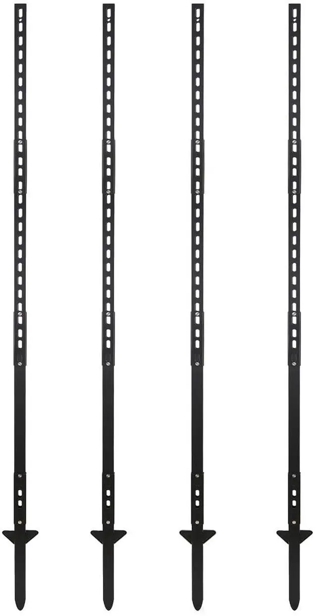 Main image of 4 Pcs 6' Metal Yard Sign Stake, Aluminum Sign Post with Heavy Duty Base, Adjustable Yard Pole with Holes for Signs, Sleek Modern Design Sign Holder for Outside Fence Road Parking Street Stop(Black)