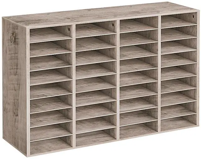 Main image of Wooden Literature Organizer, 36-Slot Mail Sorters, Removable Classroom Mailbox, Student Mailboxes for Classroom, Paper Storage Organizer, for Home, Office, Study, Classroom, Greige BG36WF01