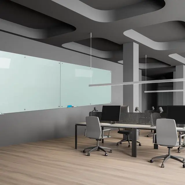 Alt view image 5 of 7 - Magnetic Glass White Board 72"X36"Premium Tempered Dry Erase Board