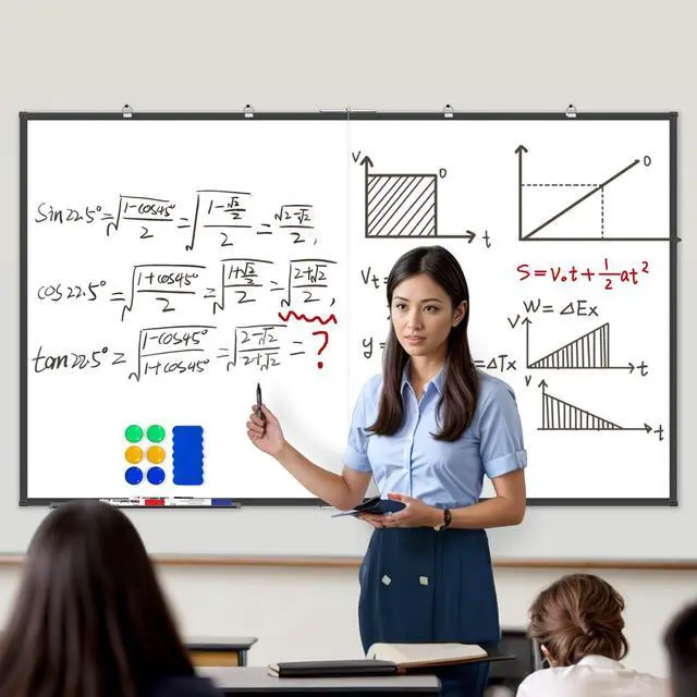 Alt view image 6 of 6 - 60x36 Large Wall Whiteboard, Magnetic Dry Erase Board for Home Office | Black Aluminum Frame, Large Magnetic Surface, Smooth Writing and Easy Erasing for Home, Office, School, Meetings and Planning