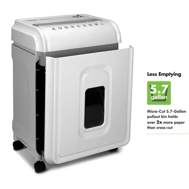 Alt view image 3 of 7 - Professional Grade 12-Sheet Micro-Cut Paper and CD/Credit Card Shredder/ 60 Minutes Continuous Run Time, White/Gray