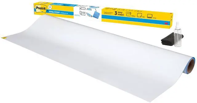Main image of Easy Erase Permanent Marker Whiteboard, 8 x 4 ft, White, 1 Roll