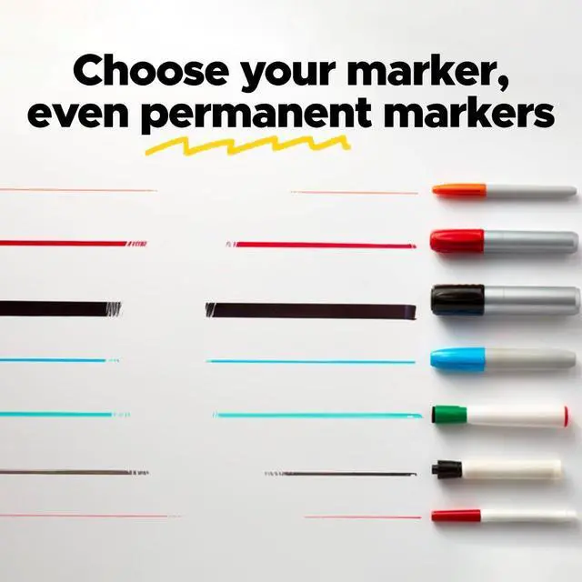 Alt view image 7 of 7 - Easy Erase Permanent Marker Whiteboard, 8 x 4 ft, White, 1 Roll