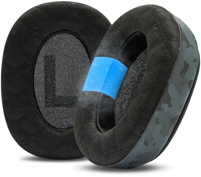 Main image of Freeze G Pro X - Angled Cooling Gel Earpads for Logitech Gpro X Made by Wicked Cushions Extreme Comfort, Angeled Design, New Freeze V2 Cooling Fabric, Extra Thick Black Camo