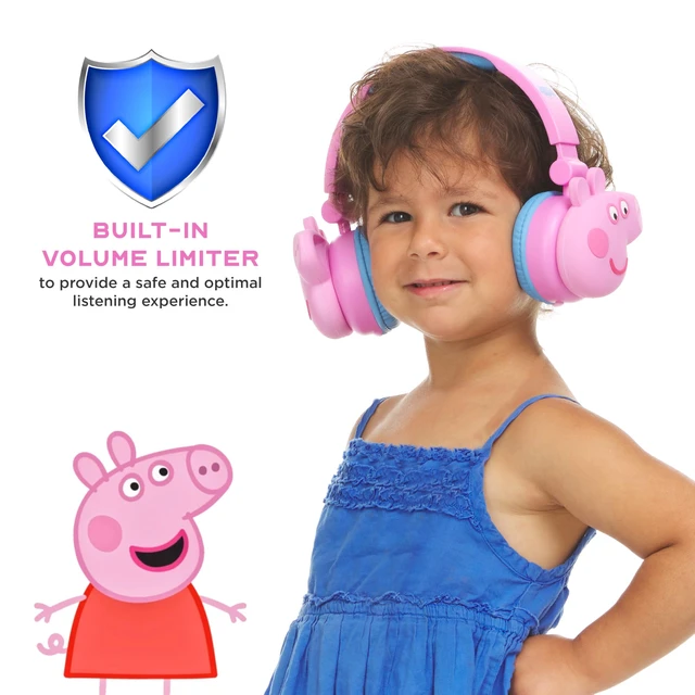 Alt view image 3 of 7 - Peppa Pig - Kids Bluetooth Headphones, Wireless Over Ear, Volume Limiting