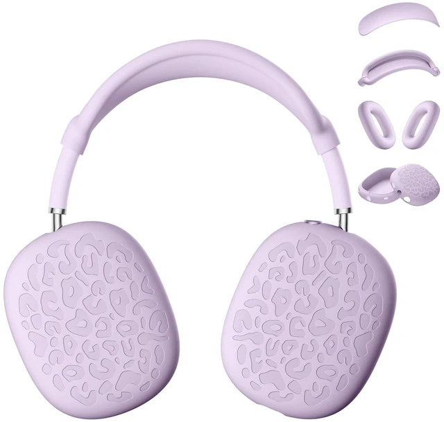 Main image of DGge Leopard Silicone Case Cover Set for AirPods Max 2/1(2026/2024/2020) Full Protection Ear Cups Headband Ear Pad Accessories Compatible with Apple AirPods Max Accessories (USB-C / Lightning)