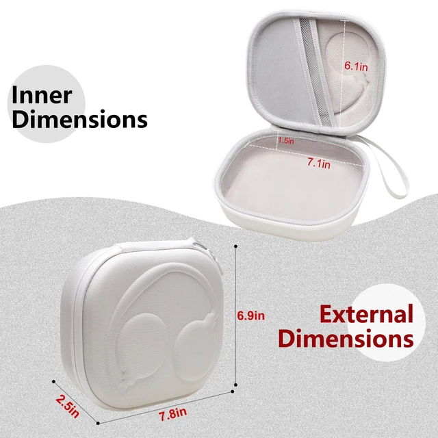 Alt view image 2 of 7 - Case for JBL Tune 530BT/730BT/770NC/510BT/520C/670NC Headphone White Hard Carrying Travel Case for JBL Live 670NC/770NC/680NC/780NC Headphones