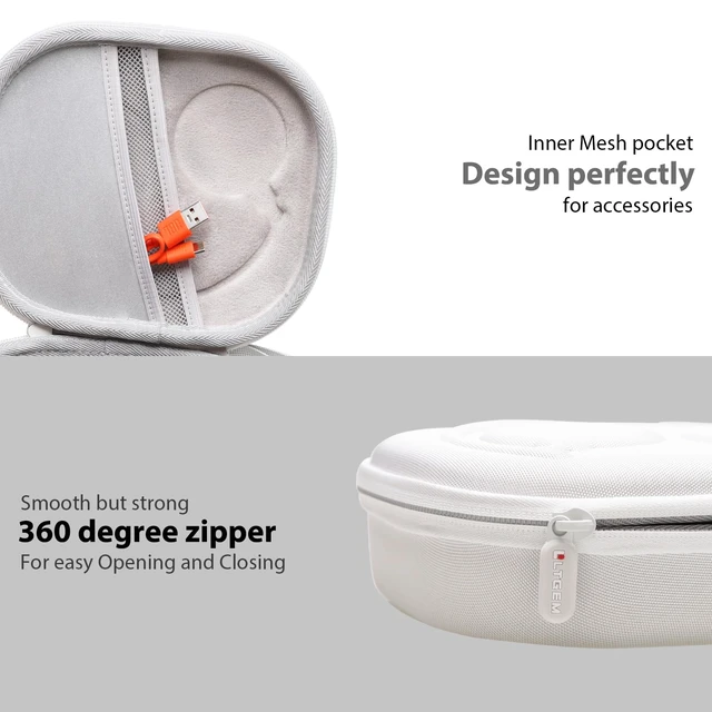 Alt view image 5 of 7 - Case for JBL Tune 530BT/730BT/770NC/510BT/520C/670NC Headphone White Hard Carrying Travel Case for JBL Live 670NC/770NC/680NC/780NC Headphones