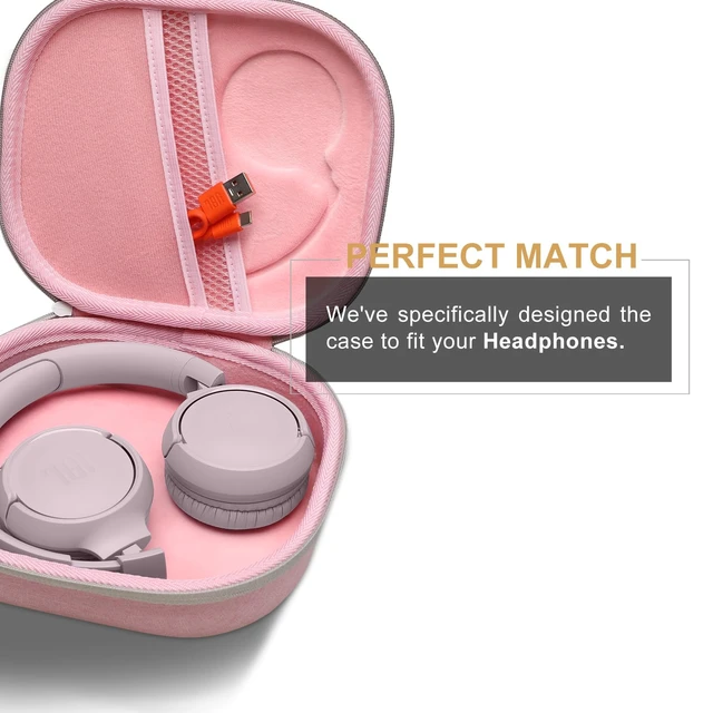 Alt view image 3 of 7 - Case for JBL Tune 530BT/730BT/770NC/510BT/520C/670NC Headphone Pink Hard Carrying Travel Case for JBL Live 670NC/770NC/680NC/780NC Headphones
