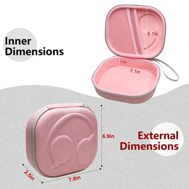Alt view image 2 of 7 - Case for JBL Tune 530BT/730BT/770NC/510BT/520C/670NC Headphone Pink Hard Carrying Travel Case for JBL Live 670NC/770NC/680NC/780NC Headphones