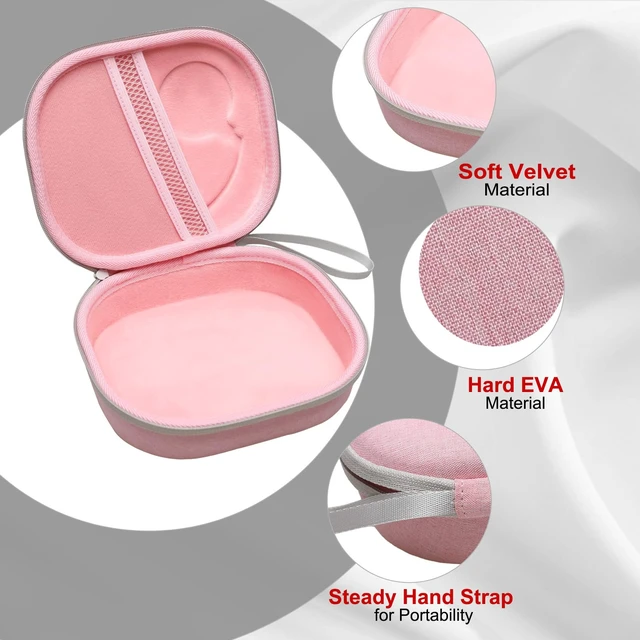 Alt view image 4 of 7 - Case for JBL Tune 530BT/730BT/770NC/510BT/520C/670NC Headphone Pink Hard Carrying Travel Case for JBL Live 670NC/770NC/680NC/780NC Headphones