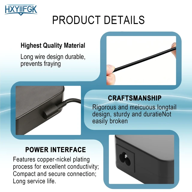 Alt view image 6 of 7 - 90W 4.5×3.0mm Round Tip Charger for ASUS VivoBook 14X-17X ExpertBookLaptops Compatible with M1603Q/D1603Q/Y1603C/K1703Z/M1703Q & B1500/P2451F/P751J/Q529Z/Q524U, stable output power adapter