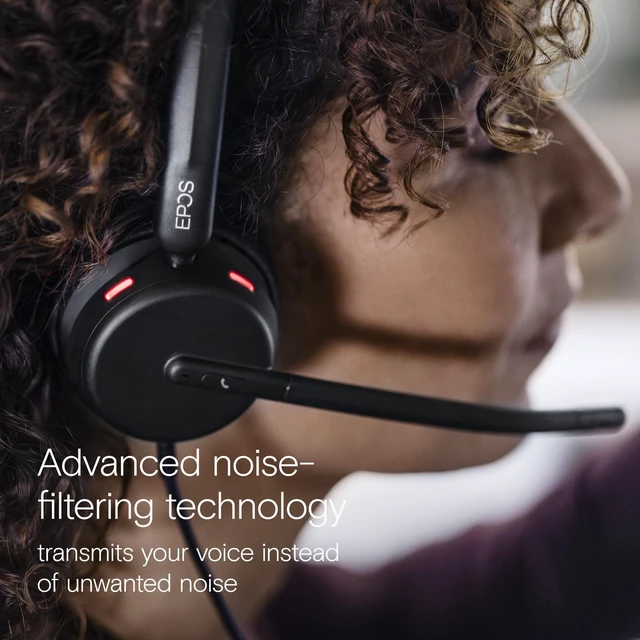 Alt view image 6 of 7 - Impact 430 Mono On-Ear Wired USB-C and USB-A Headset with Noise-Canceling Mic, Plug-and-Play, Clear Audio, Lightweight Comfort, Suitable for Remote Work, Office Calls, and Online Meetings