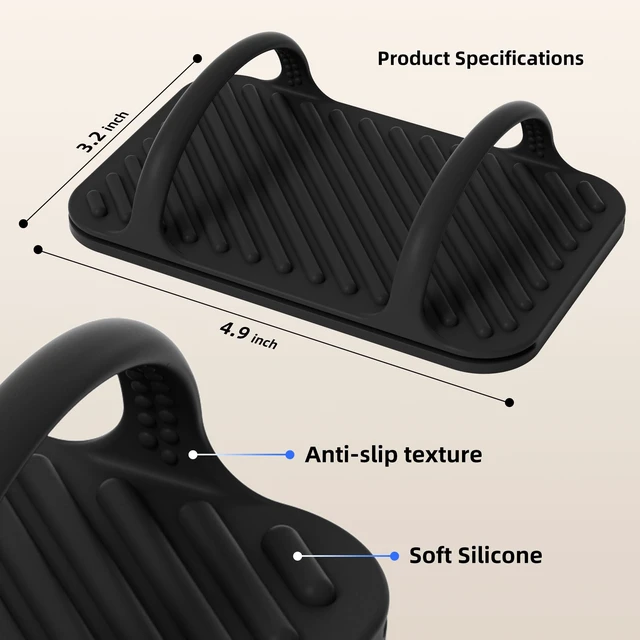Alt view image 7 of 7 - 2 Pack Universal Silicone Laptop Charger Holder,Under Desk Power Brick Mount Organizer for Charging Brick & Cables,Flexible Non-Slip Power Bricks Mount,Secure Supply Holder for Laptop Charger,Black