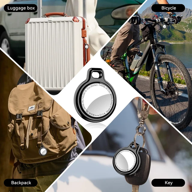 Alt view image 7 of 7 - 4-Pack MFi Certified Tracker Compatible with Apple Find My IP67 Waterproof Bluetooth Item Locator with 100dB Alarm, Replaceable Battery for Keys, Pets, Luggage Works with iPhone/iPad (iOS Only)