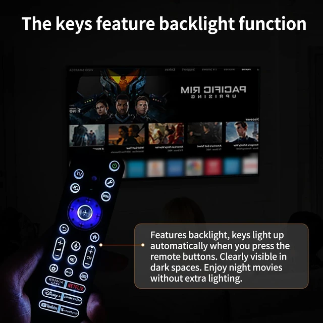 Alt view image 2 of 6 - Voice Replacement Remote Control Compatible with Sony Bravia Google 4K LED & OLED Smart TVs, with Backlit Buttons