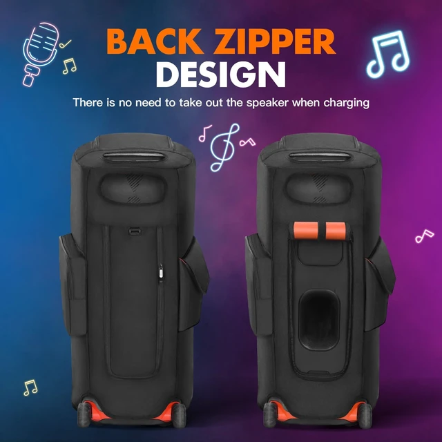 Alt view image 6 of 7 - Protective Cover Case Compatible with JBL PartyBox 710 Scratch-Resistant Carrying Case with Storage Pocket, Water-Resistant Portable Travel Bag for Party Box 710 Speaker