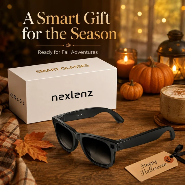 Alt view image 7 of 7 - Smart Glasses with Camera for Travel & POV Video, Gray Hands-free POV camera glasses for travel, cycling and daily moments, with Bluetooth audio, calls, translation and WiFi