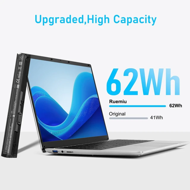 Alt view image 2 of 6 - Upgraded 62Wh V104 VI04 Notebook Battery for HP Fit for Pavilion 14-V 15-P 17-F Series ProBook 440 450 445 G2 756743-001 756478-421 756478-422 756745-001 and More