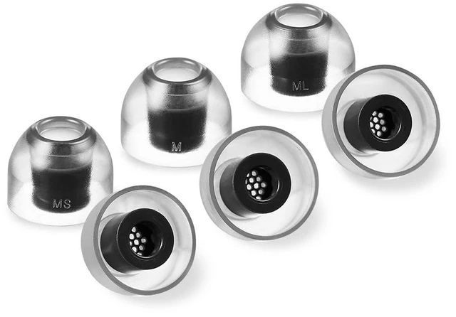 Alt view image 5 of 7 - Crystal 2 Standard Earbud Tips for Sony WF-1000XM5 & Powerbeats Pro 2 Anti-Slip, Grippy Surface for Active Lifestyle, Hypoallergenic Silicone