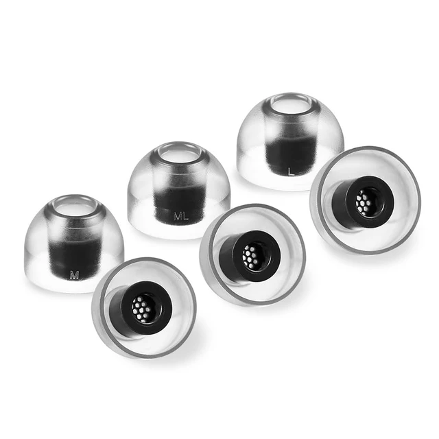 Alt view image 6 of 7 - Crystal 2 Standard Earbud Tips for Sony WF-1000XM5 & Powerbeats Pro 2 Anti-Slip, Grippy Surface for Active Lifestyle, Hypoallergenic Silicone