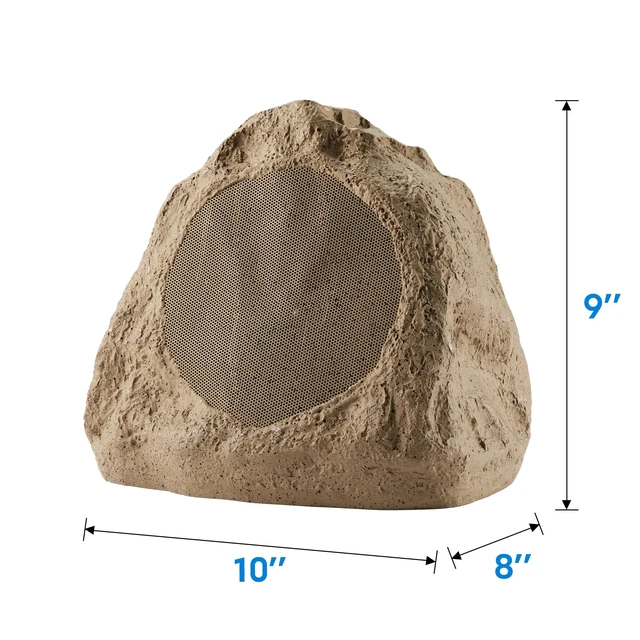Alt view image 6 of 7 - 2R6S Outdoor Sandstone 6.5" Rock 2 Speaker Set for Deck Pool Spa Yard Garden