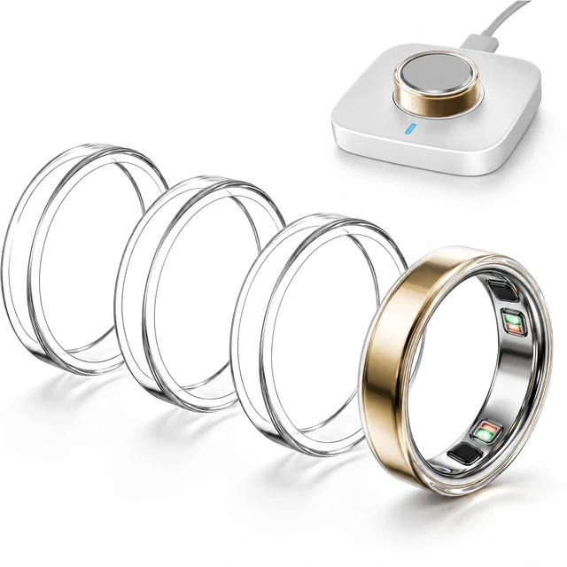 Main image of 4 Pack Clear Ring Cover for Oura Ring 5, 0.3mm Ultra-Thin TPU Protector Barely Noticeable Protection, Actually Clear Design, Perfect Fit, Scratch-Resistant TPU, Charge Without Removing, Size 10