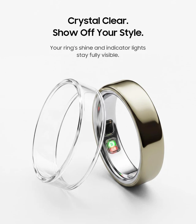 Alt view image 4 of 7 - 4 Pack Clear Ring Cover for Oura Ring 5, 0.3mm Ultra-Thin TPU Protector Barely Noticeable Protection, Actually Clear Design, Perfect Fit, Scratch-Resistant TPU, Charge Without Removing, Size 10