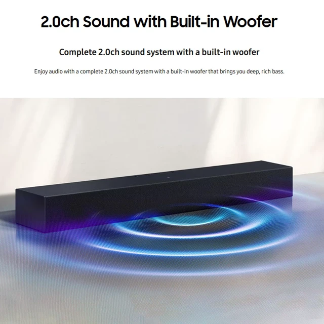Alt view image 5 of 7 - B-Series Sound Bar HW B400F 2.0 ch Soundbar with Built in Subwoofer (2025 Model), One Remote Control, Surround Sound Expansion, Voice Enhance Mode