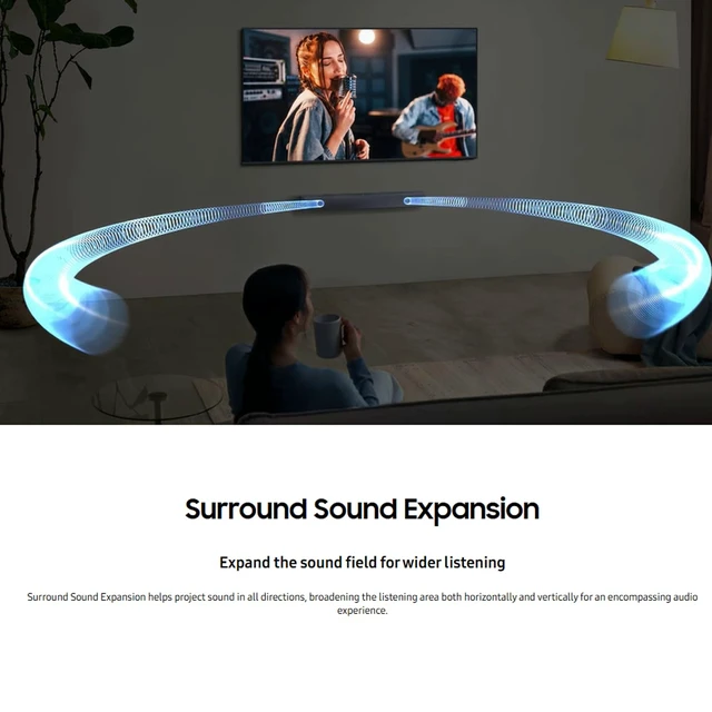 Alt view image 7 of 7 - B-Series Sound Bar HW B400F 2.0 ch Soundbar with Built in Subwoofer (2025 Model), One Remote Control, Surround Sound Expansion, Voice Enhance Mode