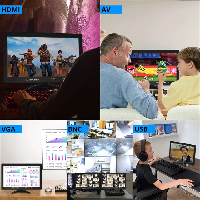 Alt view image 6 of 6 - 10.1 Inch Small Monitor, Raspberry Pi Display Built-in Speakers, Mini Screen1280 x 800, HDMI Monitor 60 Hz, 5ms, IPS Screen Display w/Remote Control, HDMI VGA AV BNC Input(10.1-1280x800P)